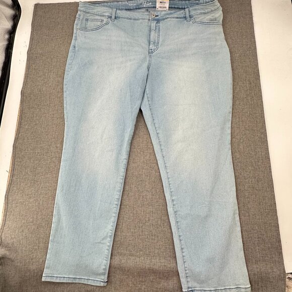 NEW Style & Co‎ Blue Jeans Plus 24W Slim Leg Open Desert Mid Rise $49.50 Cotton - Picture 2 of 13